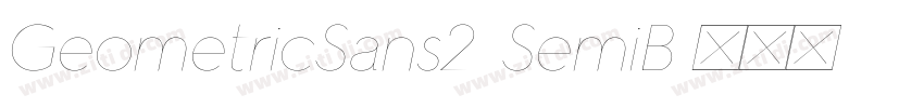 GeometricSans2 SemiB字体转换